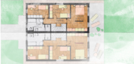 Grundriss OG Links - Provisionsfrei: schlüsselfertiger, moderner Neubau in ruhiger Siedlungslage !